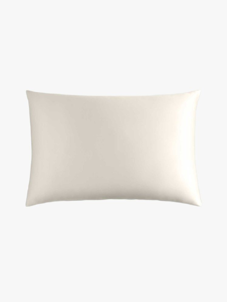 Quince 100% Mulberry Silk Pillowcase in branded component on a light gray background