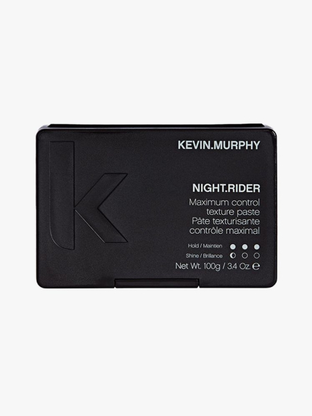 Kevin Murphy Night Rider black rectangle jar on light gray background